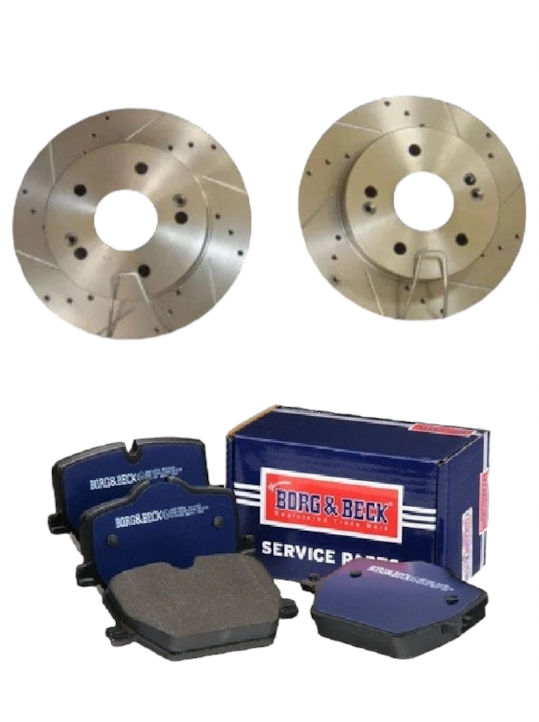 REAR DIMPLE GROOVED PERFORMANCE BRAKE DISCS PADS FIT TOYOTA SUPRA GR A90 345MM