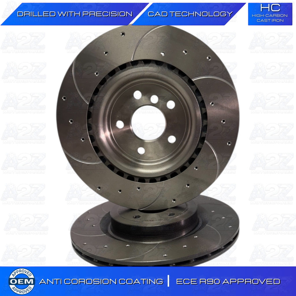 FOR JAGUAR XE 3.0 S X760 FRONT REAR BREMBO DRILLED GROOVED DISCS & MINTEX PADS