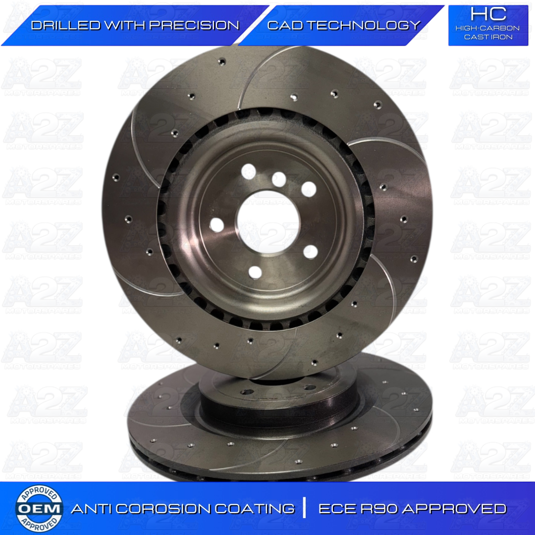 FOR JAGUAR XE 3.0 S X760 FRONT REAR BREMBO DRILLED GROOVED DISCS & MINTEX PADS