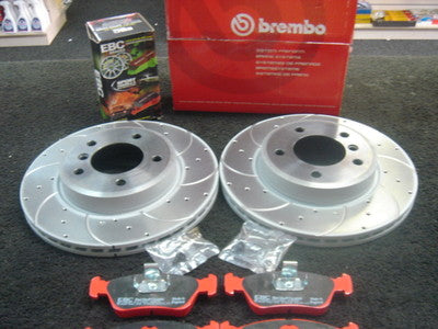 BMW Z3 Z4  BREMBO DRILLED GROOVED BRAKE DISC EBC PADS