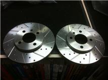 GOLF MK2 MK3 FRONT DRILLED GROOVED BRAKE DISCS