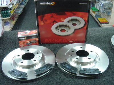 FOR MAZDA RX8 REAR BRAKE DISC & MINTEX  BRAKE PADS