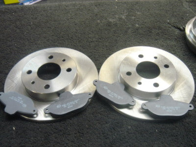 FOR FIAT PUNTO MK2 1999-05 FRONT BRAKE DISCS PADS NO ABS