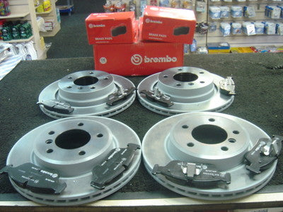 BMW 316 318 318D 320 320D 323 E46 BRAKE DISCS BREMBO BRAKE PAD FRONT REAR 