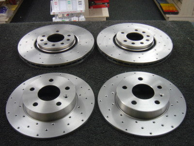 VAUXHALL ASTRA G ZAFIRA GSI TURBO 1.9CDTi CROSS DRILLED BRAKE DISC FRONT REAR