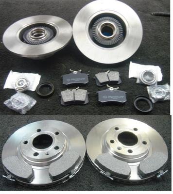 AUDI A4 1994-2001 FRONT REAR BRAKE DISC BRAKE PADS ABS RING WHEEL BEARINGS