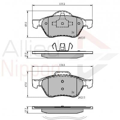RENAULT MEGANE 2 1.4 1.5 1.6 1.9 2.0 FRONT BRAKE PADS FULL SET NEW 