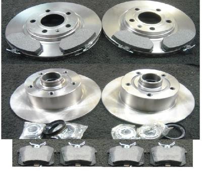 VW PASSAT AUDI A4 1996-2001 FRONT REAR BRAKE DISCS BRAKE PADS 280MM