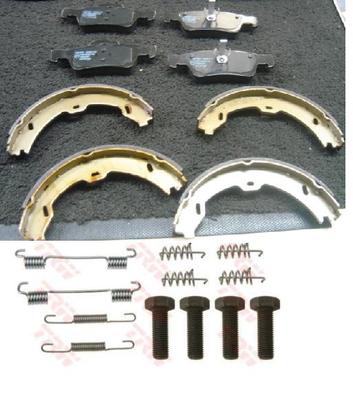 FOR MERCEDES CLS320 CLS350 CLS500 REAR BRAKE PADS HANDBRAKE SHOES FITTING KIT 