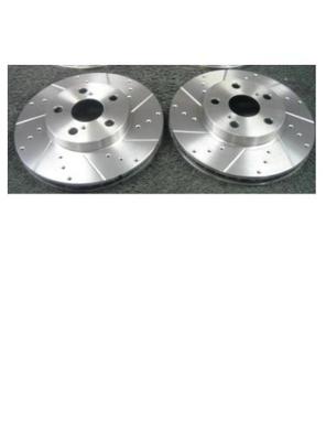 FORTOYOTA CELICA 1.8VVTI 190BHP 1999-2006 BRAKE DISC CROSS DRILLED GROOVED FRONT