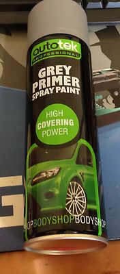 AUTOTEK PROFESSIONAL GREY PRIMER SPRAY PAINT HIGH COVERING POWER 500 ML