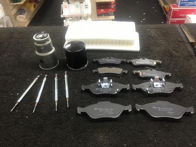 FOR YARIS T3 D4D GLOW PLUG OIL AIR FUEL FILTER SERVICE KIT BRAKE PAD FRONTREAR