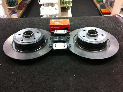 RENAULT MEGANE SPORT 225 CLIO REAR BRAKE DISC ABS RING BEARING REAR BRAKE PADS