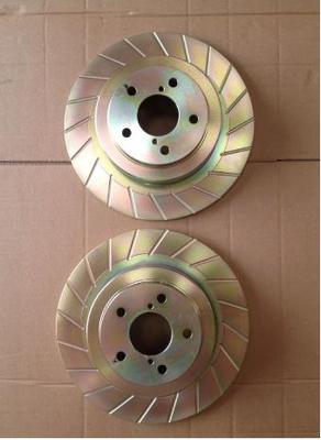 FOR SUBARU OUTBACK 290MM SOLID REAR GROOVED BRAKE DISC ZINC COATED