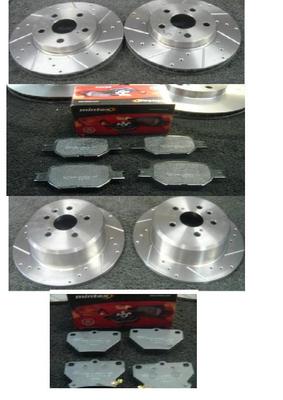 FOR CELICA 1.8 VVTI T SPORT 140 190 BHP FRONT REAR DISC PADS DIMPLED  GROOVED