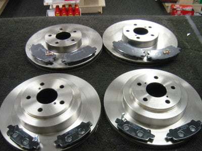 FOR SUBARU LEGACY BL5 BP5  BRAKE DISCS AND MINTEX  BRAKE PADS FRONT & REAR