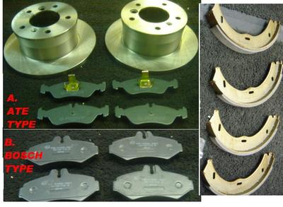 SPRINTER 208 211 212 213 214 1995-2006 REAR BRAKE DISCS PADS HANDBRAKESHOE
