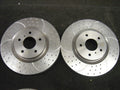 FOR NISSAN 350Z FRONT BRAKE DISC CROSS DRILLED GROOVED PERFORMANCE PAIR