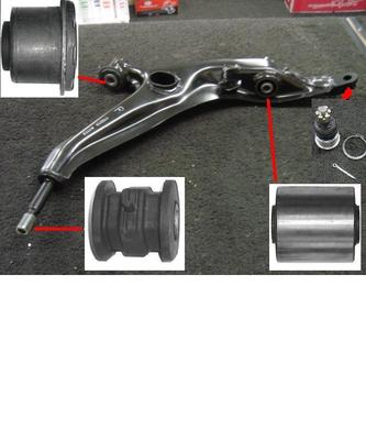 FOR CRV 95-02 LOWER WISHBONE ARM BALL JOINT WISHBONE ARM BUSH 3 BUSHES