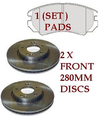 FOR KIA SPORTAGE MK2 2.0 16V & 2.0 CRDI 2005-2010 FRONT BRAKE DISCS & PADS SET