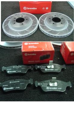 FOR 320d 320i 328i Z3 Z4 E36 E85 E46 BRAKE DISC BREMBO DRILLED GROOVED PAD 286M