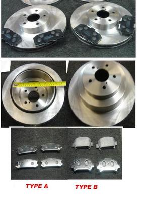 FOR  IMPREZA WRX STI TYPE R  BRAKE DISC BRAKE PASD FRONT REAR VENTED 290X 190