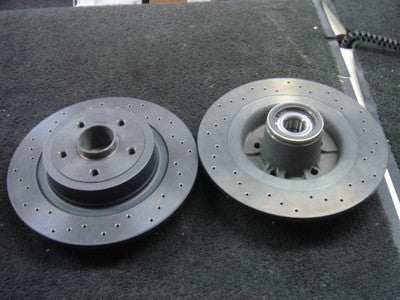 RENAULT MEGANE SPORT 225 230 F1 TEAM REAR BRAKE DISC CROSS DRILLED REAR