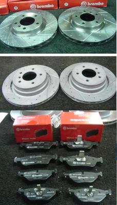 BMW M3 3.0 3.2 E36 Z3 3.2 BRAKE DISC BRAKE PAD  CROSS DRILLED FRONT REAR