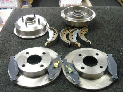 FORD KA BRAKE DISC BRAKE PADS REAR DRUMS BRAKE SHOES FRONT REAR SET