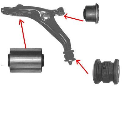 FOR HONDA CIVIC EK4 1996-2001 FRONT LOWER WISHBONE ARM BUSH KIT - 3 BUSHES 