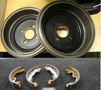 REAR BRAKE DRUMS ESCORT VAN REAR DRUMS  REAR BRAKE SHOES 228MM