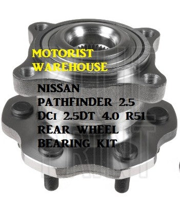 FOR NISSAN PATHFINDER 2.5 2.5DT 4.0 R51 REAR WHEEL BEARING KIT HUB ASSEMBLY ABS 