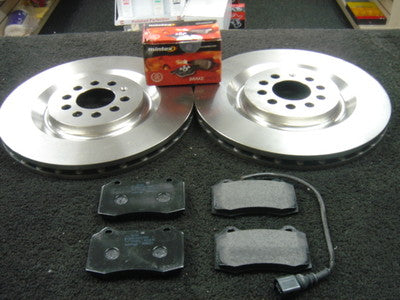 FOR AUDI A3 SEAT LEON CUPRA R S3 FRONT BRAKE DISCS MINTEX BRAKE PADS 323