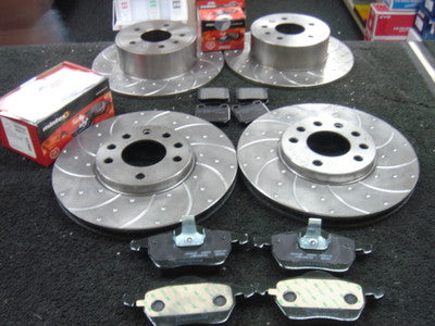 VAUXHALL VECTRA C 1.8 1.9CDTi 2.2DTi BRAKE DISC DIMPLED GROOVED MINTEX BRAKE PAD