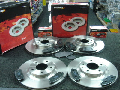 FOR MAZDA RX8 MINTEX BRAKE DISC MINTEX BRAKE PADS MINTEX FRONT REAR