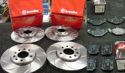 VAUXHALL VX220  BREMBO PERFORMANCE BRAKE DISCS MINTEX  RACING PADS
