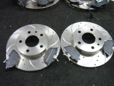 ALFA ROMEO GTV SPIDER BRAKE DISC BRAKE PADS  DRILLED GROOVED REAR