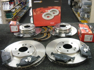 FOR MERCEDES CLK430 MINTEX FRONT REAR BRAKE DISCS BRAKE PADS HANDBRAKE SHOES