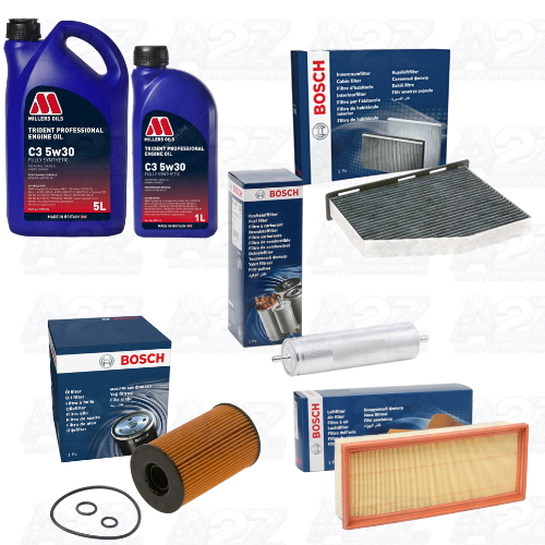 GENUINE BOSCH OE Complete Service Kit – Fits Audi A5 2.0 TDI (2007–2015) - FULLY SYNTHETIC 5W-30 OIL