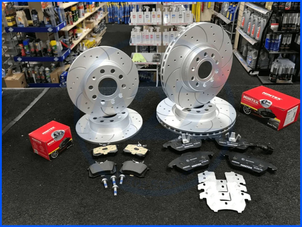 AUDI A1 1.0 1.5 2018-2021 30TFSi CROSS BRAKE DISCS DRILLED GROOVED FRONT REAR