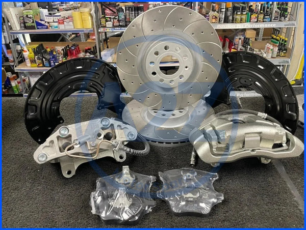 AUDI A3 8P TSi TDi S3 BIG BRAKE UPGRADE CONVERSION KIT CALIPER DISC PADS 345MM