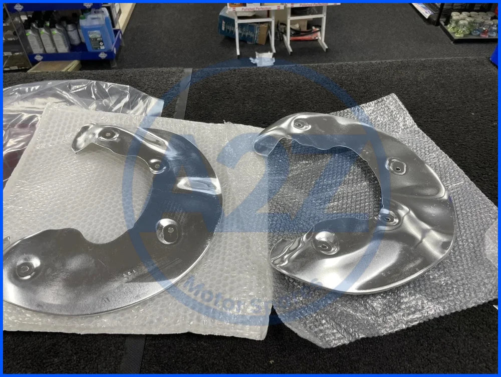 AUDI A4 A5 A6 A7 Q5 2009-2018 2 FRONT BRAKE DISC DUST PLATE COVERS LH RH PAIR