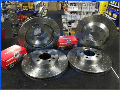 AUDI A7 3.0 TDI C7 PERFORMANCE BRAKE DISCS CROSS DRILLED FRONT REAR PADS