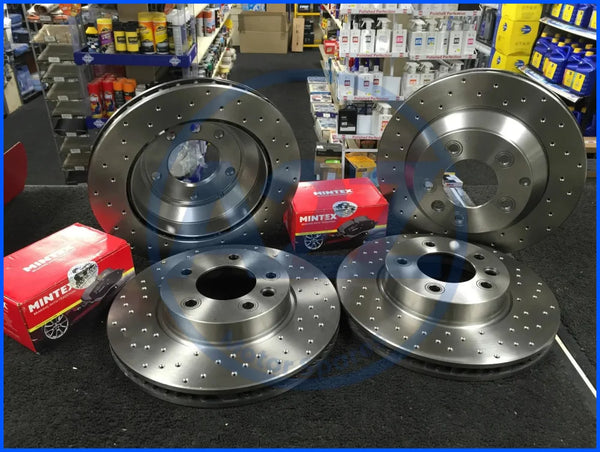AUDI A7 3.0 TDI C7 PERFORMANCE BRAKE DISCS CROSS DRILLED FRONT REAR PADS