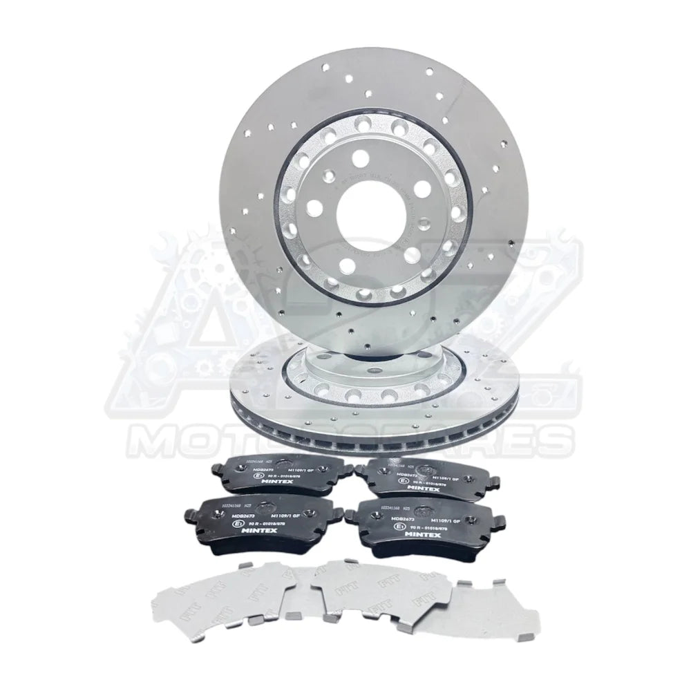 AUDI A8 3.0 3.2 4.0 4.2 D3 LWB BRAKE DISC CROSS DRILLED FRONT REAR BRAKE PADS