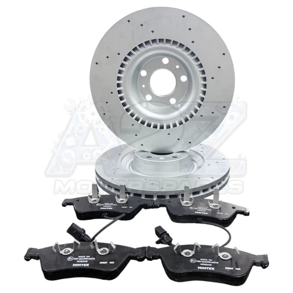 AUDI A8 3.0 3.2 4.0 4.2 D3 LWB BRAKE DISC CROSS DRILLED FRONT REAR BRAKE PADS