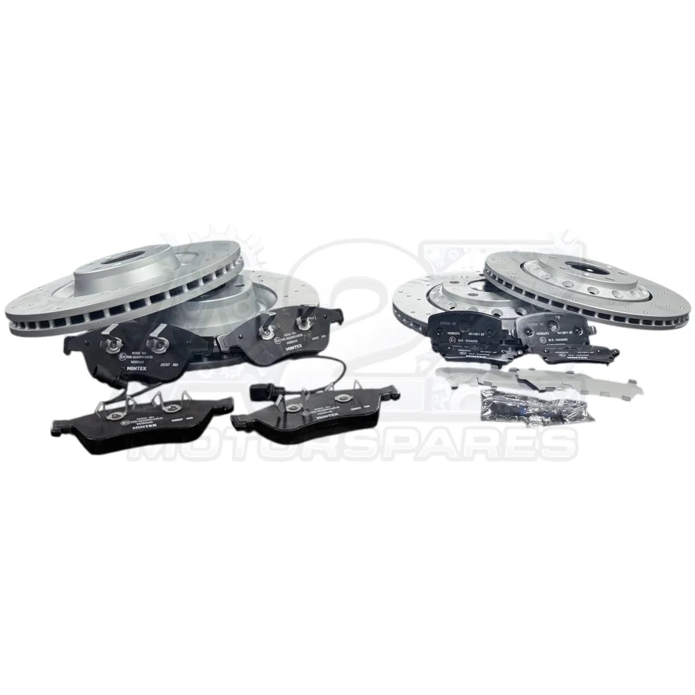 AUDI A8 3.0 3.2 4.0 4.2 D3 LWB BRAKE DISC CROSS DRILLED FRONT REAR BRAKE PADS