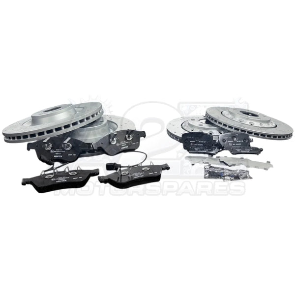 AUDI A8 3.0 3.2 4.0 4.2 D3 LWB BRAKE DISC CROSS DRILLED FRONT REAR BRAKE PADS