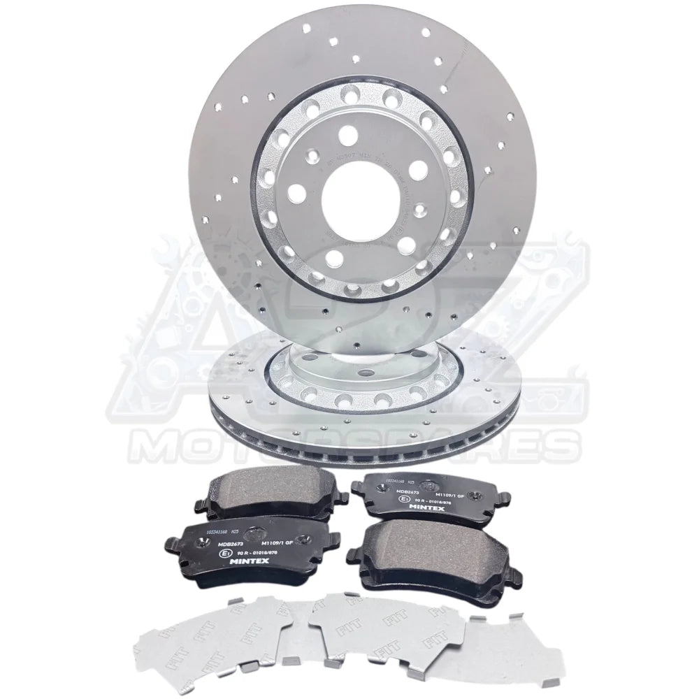 AUDI A8 3.0 3.2 4.0 4.2 D3 LWB BRAKE DISC CROSS DRILLED FRONT REAR BRAKE PADS