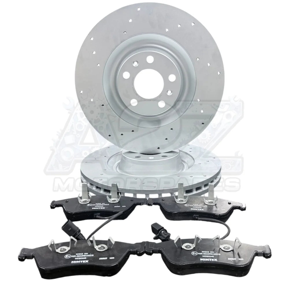 AUDI A8 3.0 3.2 4.0 4.2 D3 LWB BRAKE DISC CROSS DRILLED FRONT REAR BRAKE PADS